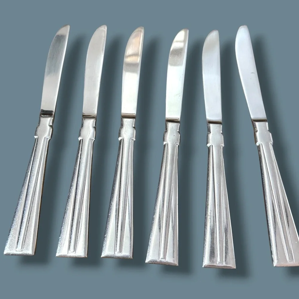 Reed & Barton Select Costa Brava Stainless Modern Solid 9 1/4in Dinner Knife (6)